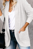 Lutaotie Casual Solid Patchwork Pocket V Neck Tops Sweater(6 Colors)