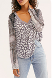 Lutaotie Casual Leopard Patchwork V Neck Tops