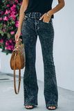 Lutaotie Street Plain Pants High Waist Wide Leg Bottoms