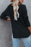 Lutaotie Casual Solid Buckle V Neck Tops