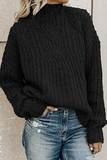 Lutaotie Casual Solid Patchwork Turtleneck Tops