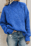 Lutaotie Casual Solid Patchwork Turtleneck Tops