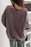 Lutaotie Casual Solid Basic V Neck Tops Sweater(4 Colors)