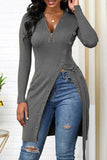 Lutaotie Fashion Casual Solid Patchwork V Neck Tops