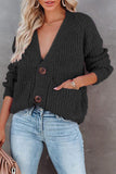 Lutaotie Casual Solid Pocket Buttons V Neck Tops