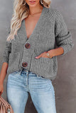 Lutaotie Casual Solid Pocket Buttons V Neck Tops