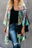 lutaotie Fashion Street Patchwork Embroidered Sequins Outerwear