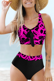 Lutaotie Sexy Party Print Split Joint Swimwears