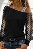 Lutaotie Casual The stars Split Joint One Shoulder Tops