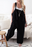 Lutaotie Casual Solid Split Joint Spaghetti Strap Loose Jumpsuits