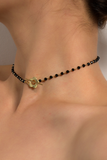 Lutaotie Fashion Sexy Patchwork Bead tube Necklaces