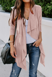 lutaotie Fashion Solid Patchwork Cardigan Collar Outerwear