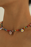 Lutaotie Street Cute Patchwork Bead tube Necklaces