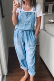 Lutaotie Casual Solid Split Joint Spaghetti Strap Harlan Jumpsuits