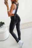 Lutaotie Casual Solid Patchwork Skinny Jumpsuits