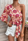 Lutaotie Vacation Print Flounce Tops(4 colors)