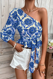 Lutaotie Vacation Print Flounce Tops(4 colors)