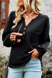 Lutaotie Casual Solid Buckle O Neck Tops