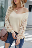 Lutaotie Casual Solid Hollowed Out V Neck Sweaters(5 Colors)