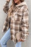 lutaotie Fashion Casual Plaid Contrast Turndown Collar Outerwear