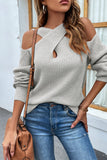 Lutaotie Fashion Solid Solid Color Halter Sweaters(4 colors)