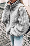 Lutaotie Fashion Casual Solid Patchwork Turtleneck Sweaters(14 Colors)