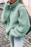 Lutaotie Fashion Casual Solid Patchwork Turtleneck Sweaters(14 Colors)