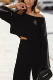 Lutaotie Fashion Sexy Off the Shoulder Long Sleeve Two Pieces(3 Colors)