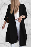 lutaotie Fashion Elegant Solid Slit Turndown Collar Outerwear(6 Colors)