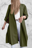 lutaotie Fashion Elegant Solid Slit Turndown Collar Outerwear(6 Colors)