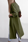 lutaotie Fashion Elegant Solid Slit Turndown Collar Outerwear(6 Colors)