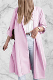 lutaotie Fashion Elegant Solid Slit Turndown Collar Outerwear(6 Colors)