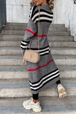 lutaotie Casual Striped Print Outerwear