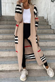 lutaotie Casual Striped Print Outerwear