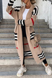 lutaotie Casual Striped Print Outerwear