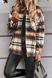 Lutaotie Fashion Casual Plaid Patchwork Turndown Collar Tops(3 Colors)