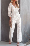 Lutaotie Embroidery Lace V Neck Regular Jumpsuits