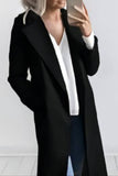 lutaotie Casual Work Solid Solid Color Turndown Collar Outerwear