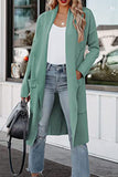 lutaotie Elegant College Solid Pocket V Neck Outerwear