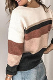 Lutaotie Casual Color Block Patchwork V Neck Sweaters(3 Colors)