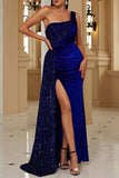 Lutaotie Celebrities Elegant Solid Sequins Halter A Line Dresses