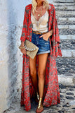 lutaotie Bohemian Print Printing Cardigan Collar Outerwear(3 Colors)