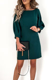 Lutaotie Elegant College Solid With Bow O Neck Pencil Skirt Dresses