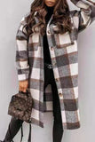 lutaotie Vintage Elegant Plaid Buckle Turndown Collar Outerwear(7 Colors)