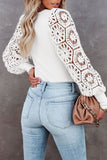 Lutaotie Sweet Elegant Patchwork Lace O Neck Tops