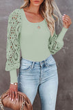 Lutaotie Sweet Elegant Patchwork Lace O Neck Tops