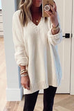 Lutaotie Solid Solid Color V Neck Tops