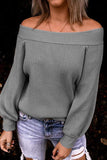 Lutaotie Sexy Work Solid Color Off the Shoulder Sweaters(8 Colors)