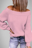 Lutaotie Sexy Work Solid Color Off the Shoulder Sweaters(8 Colors)