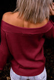 Lutaotie Sexy Work Solid Color Off the Shoulder Sweaters(8 Colors)